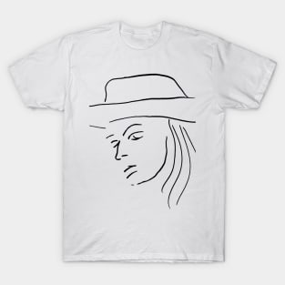 Woman with Floppy Hat T-Shirt